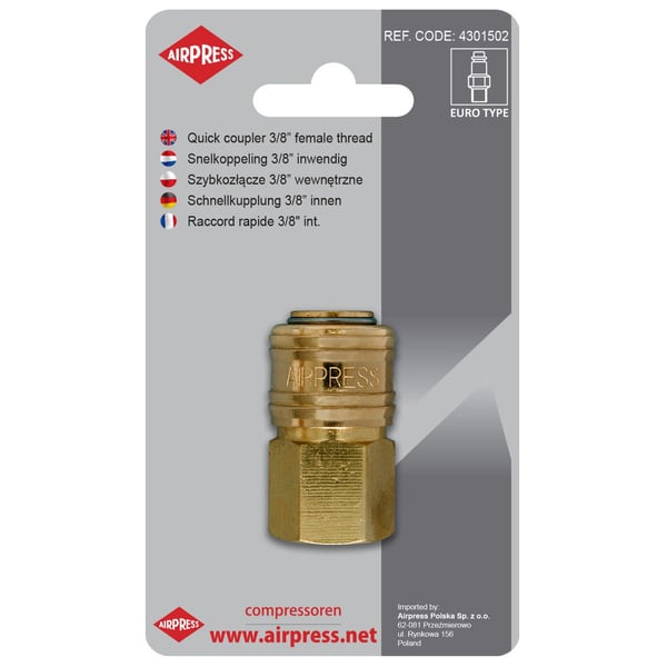 LYNKOBLING MED 3/8'' INDVENDIG GEVIND - AP 4301502 LYNKOBLING MED 3/8'' INDVENDIG GEVIND - AP 4301502