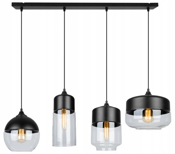 HÆNGENDE LOFTSLAMPE, GLASPLAFON, LED-LAMPE