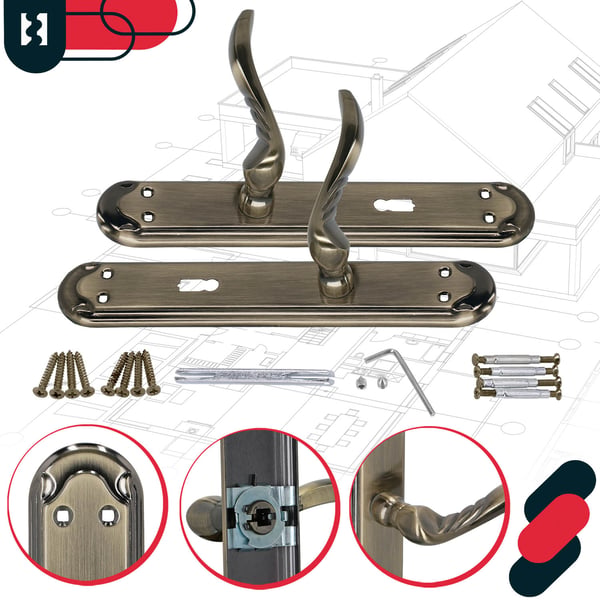 Ovenkahva Pitkä Avainlevy Koristeltu Patina 72 MM