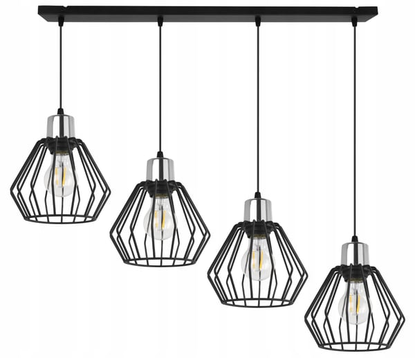 Hængelampe, loftslysekrone, trådskærm, LED