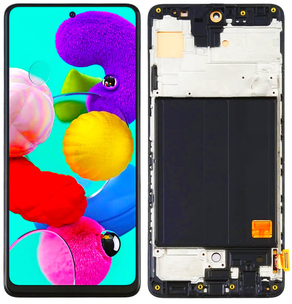 LCD-display pekskärm för Samsung Galaxy A51 SM-A515 Incell ram