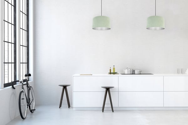 HÆNGELAMPE, LOFTKRONE, KROM, FLØJLSSKÆRM