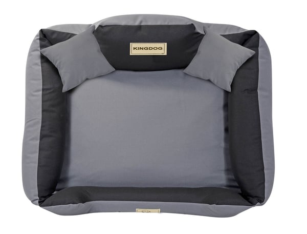 Koiran sänky koirankoppi KINGDOG MM43 75x65 cm personalisoitu purettava liukumaton tummanharmaa