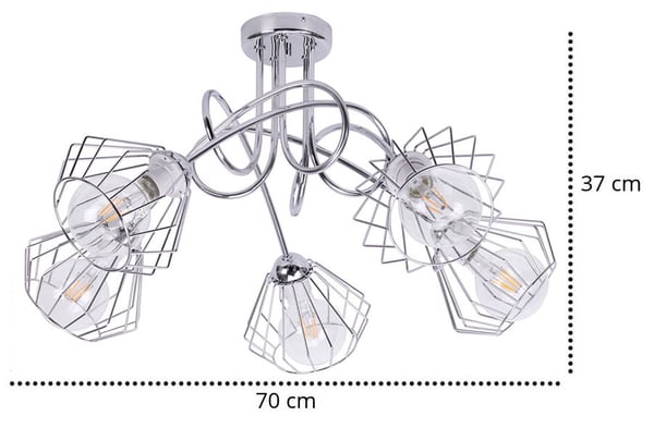 Loft Edison Retro -lankalamppu kattokruunu