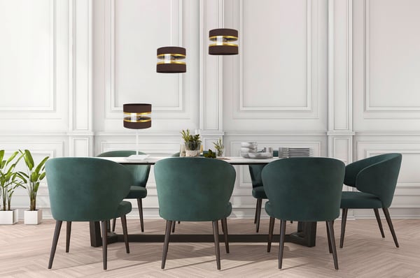 NATBORDLAMPE, ELEGANT GYLDET LAMPESKÆRM, 20 CM