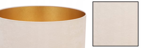 HÆNGENDE LAMPE LOFTSKRONE GYLDEN FLØJLSSKÆRM