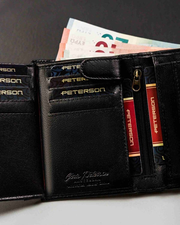 Peterson plånbok sk. PTN 303/01-2022 Svart+Röd