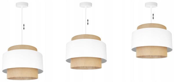 Hængende lampe, loftslysekrone, lampeskærm, boho juta