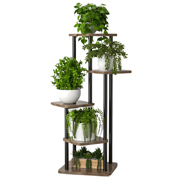 Kukkateline kukille, metallinen jalusta, seisova parvi, kasvit, hylly, 106 CM [KUKKALAUTA1]