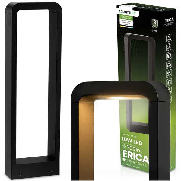 Trädgårdslampa stolpe utomhus stående LED 10W ERICA 60cm LUMILED