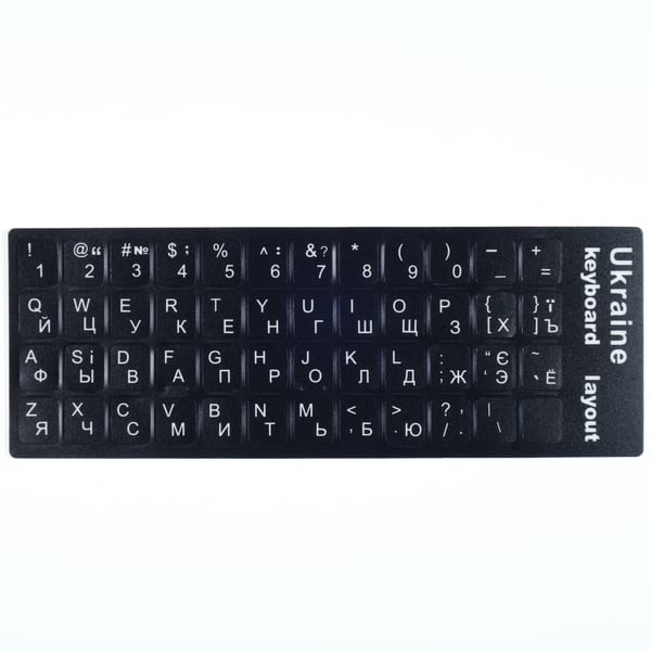 Tarrat kannettavan tietokoneen näppäimistölle, qwerty-asettelu, ukrainalainen kyrillinen kirjain, 11x13 mm