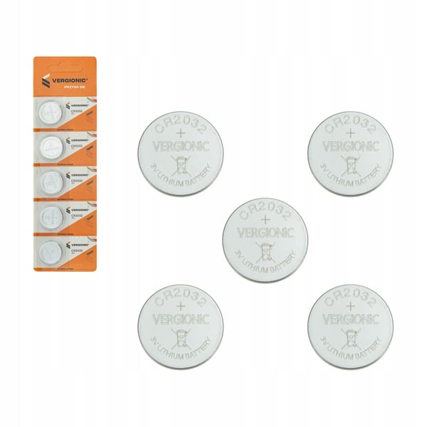 5x CR2032 3V lithiumbatteri til knapcelle