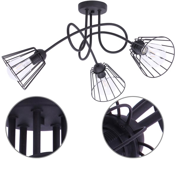 Tyylikäs RETRO-lankarulla varustettu riippuvalaisin Loft Edison