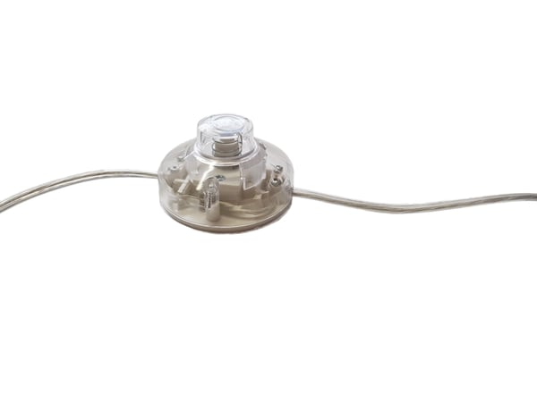 Gulvlampe, trebenet, krom, skærm, 40 cm