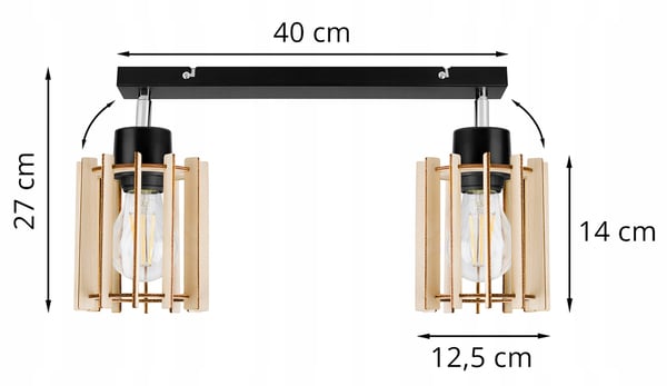 MODERNI PUINEN LED-KATTOVALAISIN