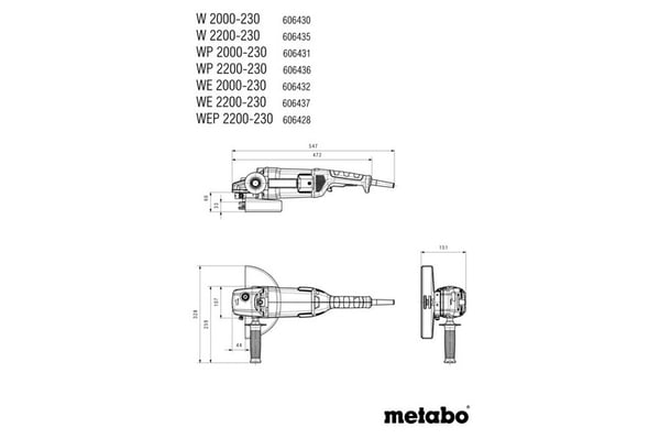 Vinkelsliber 230 mm WE 2000-230 - ME 606432000