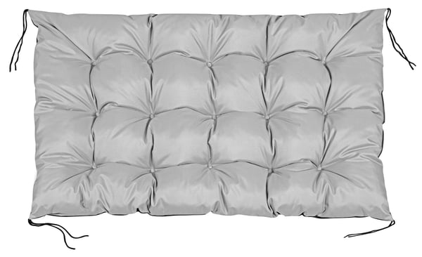 Havepude 120x80 cm til pallebænk vandtæt lys grå