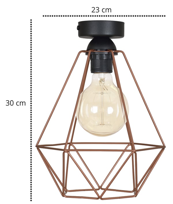 Industriel PLAFON LOFT lampe retro edison kobber