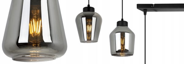 MODERNE ELEGANT HÆNGELAMPE MED GLASSKÆRM
