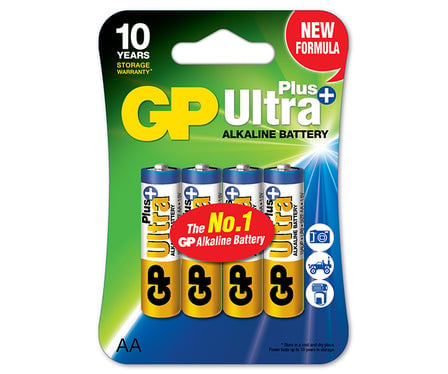 ULTRA+ AA LR6 1,5 V ALKAALIPARISTOT 4 KPL - GP15AUP-U4