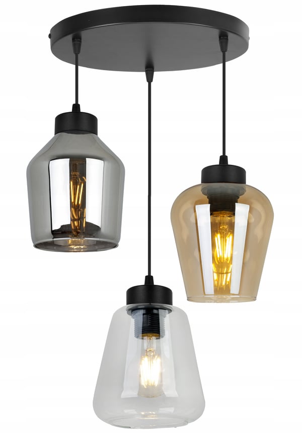 MODERNE ELEGANT HÆNGELAMPE MED GLASSKÆRM