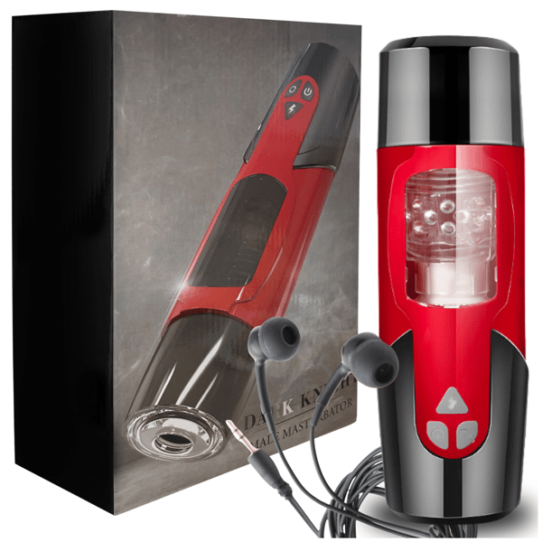 Automatisk mandlig masturbator med rotations- og trykstimulerende sexgadget