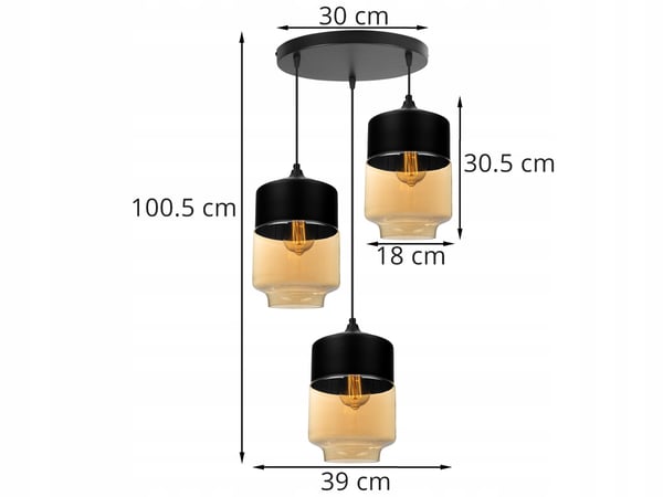 HÆNGENDE LOFTSLAMPE, GLASPLAFON, LED-LAMPE