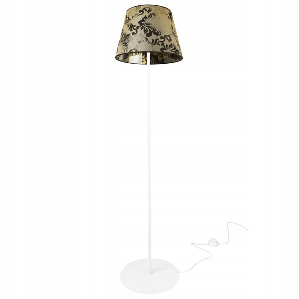 GULVLAMPE, STÅENDE, METAL, KEGLESKÆRM