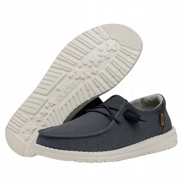 HeyDude Wendy chambray damesko marineblå hvid 37