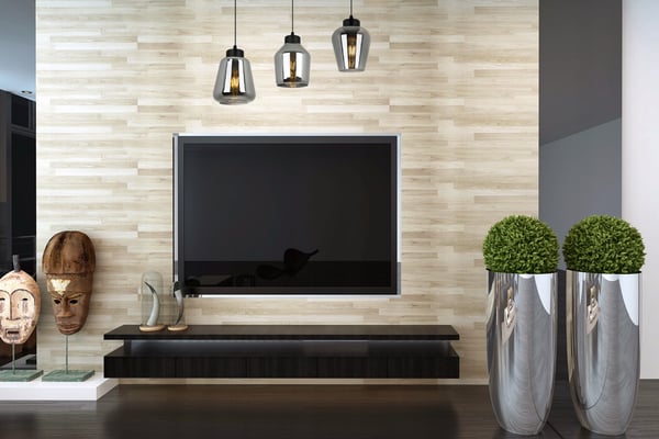 MODERNE ELEGANT HÆNGELAMPE MED GLASSKÆRM