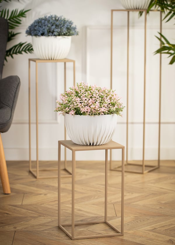 Beige stående blomsterställ 40 cm