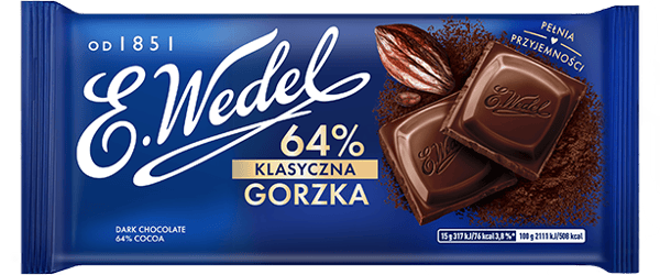 E. Wedel Klassisk mörk choklad 64% 90 g