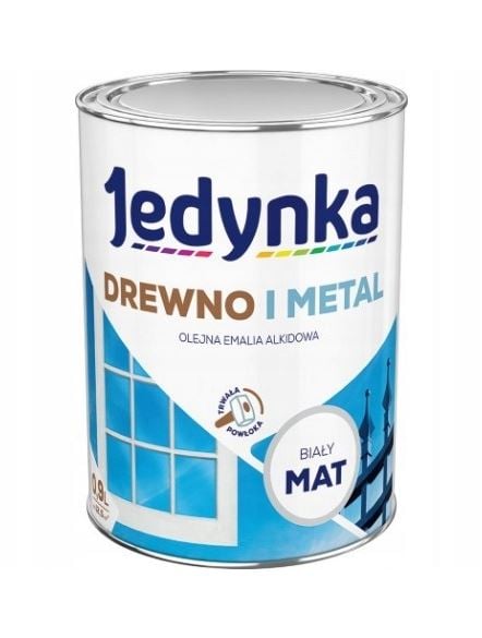 ALKYD EMALJE TIL TRÆ OG METAL HVID MATT 0,9L - 5EMAL.BIM0,9