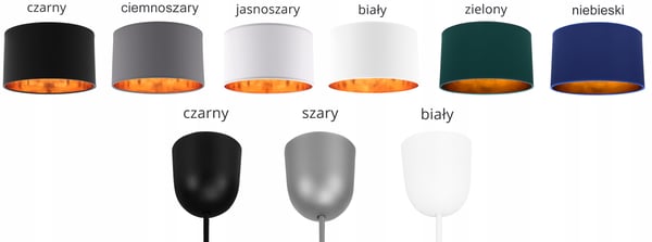 Lofthængende lampe med gylden center LED