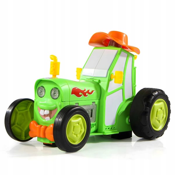Traktor fjärstyrrd bil RC traktor grön med ljus hoppar dansar