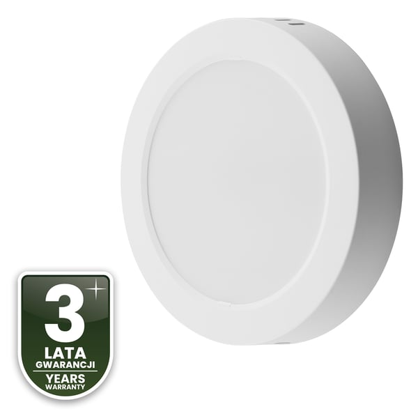 Takmontering LED-taklampa 12W rund 4000K GLOW vit LUMILED