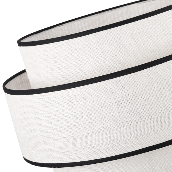 HÆNGELAMPE JUTA TRIO 1 FLAD SORT OG HVID 45CM E27