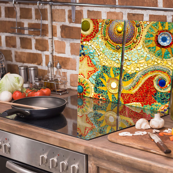 TMK ArtDeko Glasskärbräda 2x 30x52 Mosaik