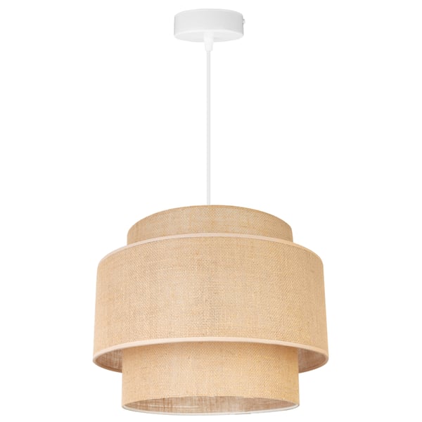 Hængende lampe, loftslysekrone, lampeskærm, boho juta
