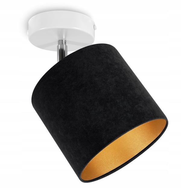 Lofthængende lampe, væglampe, gylden fløjl