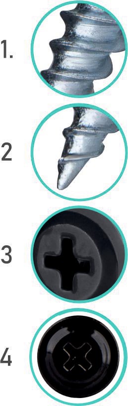 GM-S monteringsforbindelser 4,2x19mm RAL 9005
