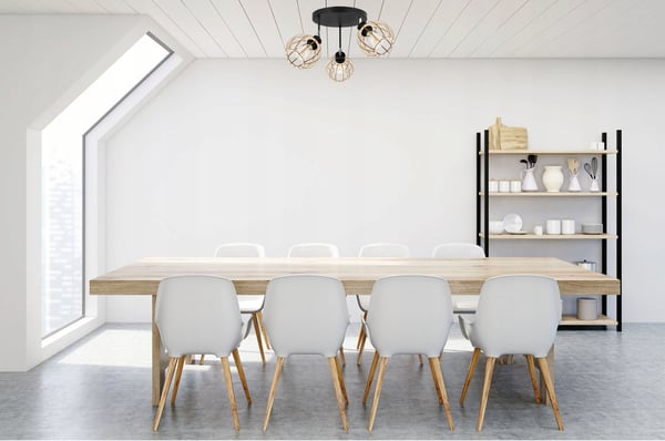 MODERNE LED-LOFTHÆNGELAMPE I TRÆ