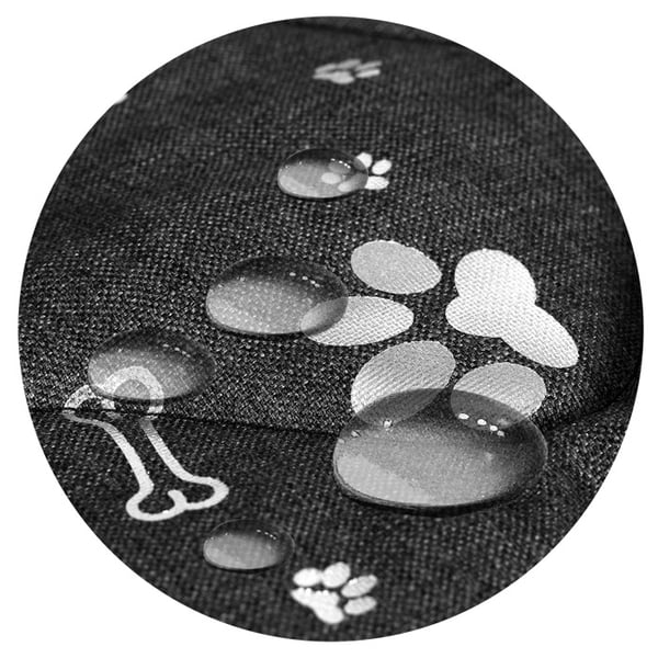 Hundeseng hundebur KINGDOG 75x65 cm personaliseret vandtæt ben sølv