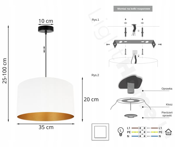 HÆNGENDE LAMPE LOFTSKRONE GYLDEN FLØJLSSKÆRM