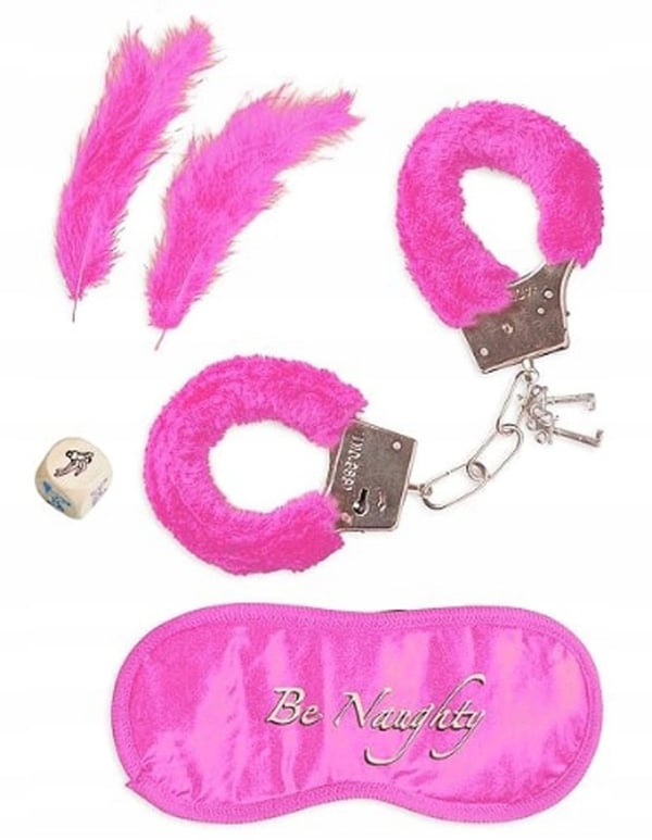 Eurobatt set handbojor och fotledsband fjäder - rosa