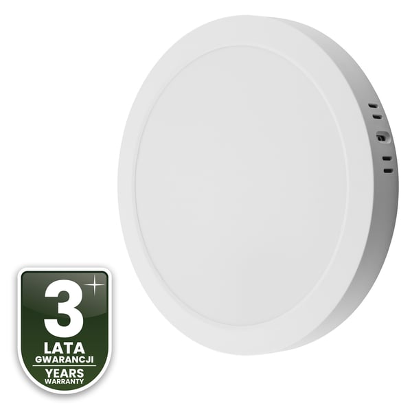 Taklampa inbyggnadsmontering LED 24W rund 4000K GLOW vit LUMILED