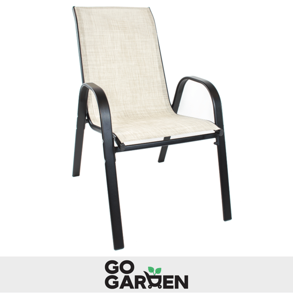 Metal havestole til altan terrasse havemøbelsæt beige x6