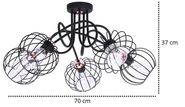 RETRO RIIPPUVILAISIN Teollinen Kupari Loft Edison