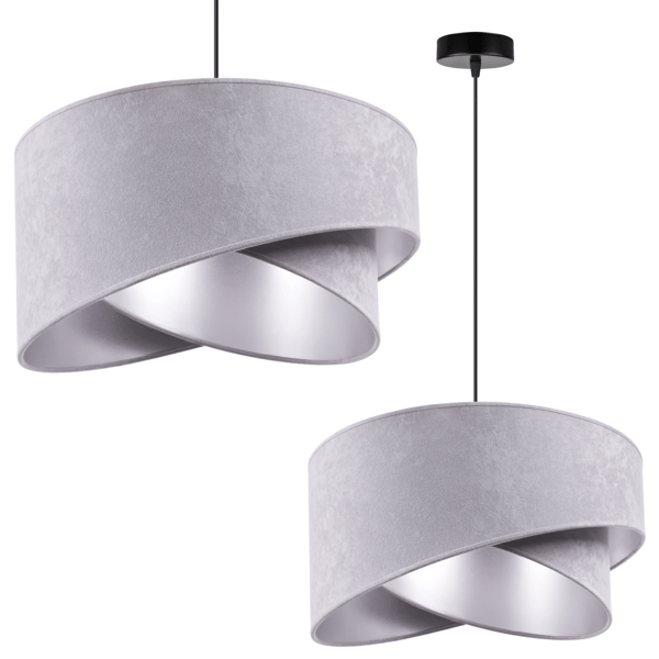 Hængende loftlampe med lysekrone og lampeskærm Glamour