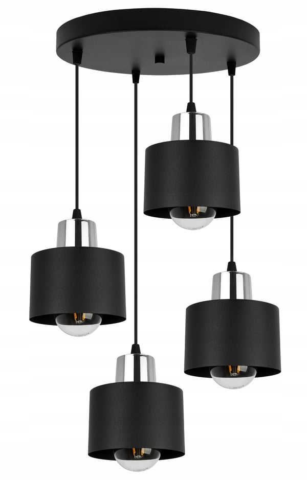 MODERNE LOFTHÆNGELAMPE SORT LED-LAMPE